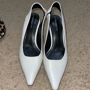 Bershka White Heels